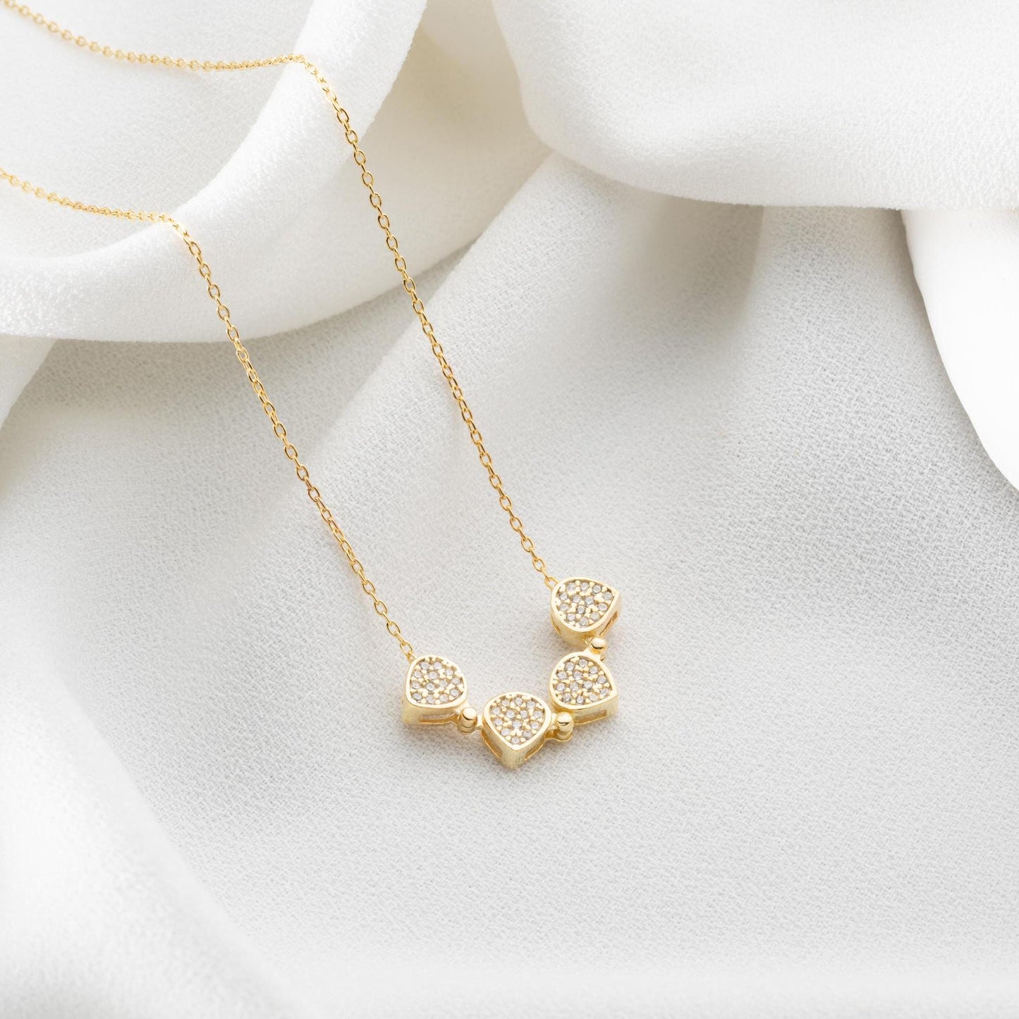 Convertible Heart Clover Necklace • 925 Sterling Silver & Gold Plated • Magnetic Transforming Pendant • Adjustable Chain Jewelry
