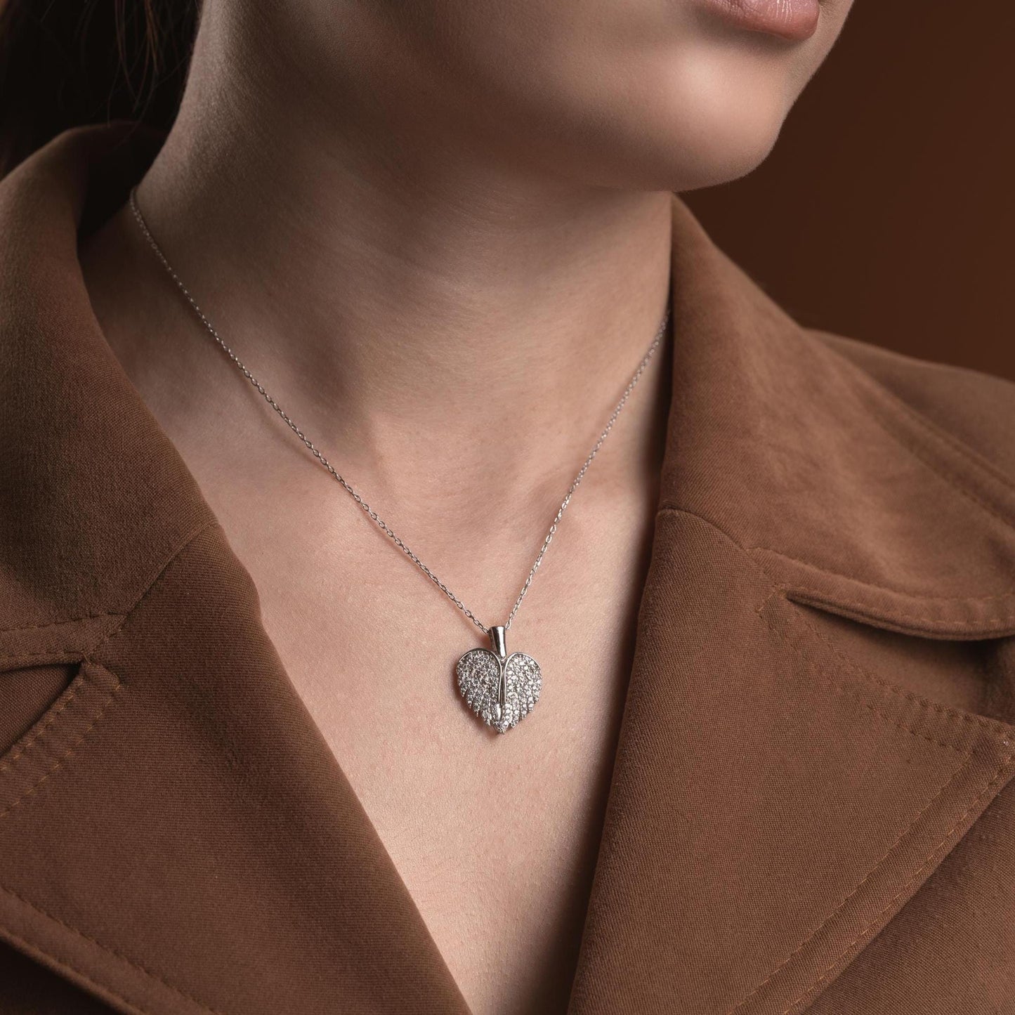 Personalized Angel Wing Necklace • 925 Silver & 14K Gold Plated • Custom Engraved Pendant • Thoughtful Birthday Gift • Memorial Gift for Her