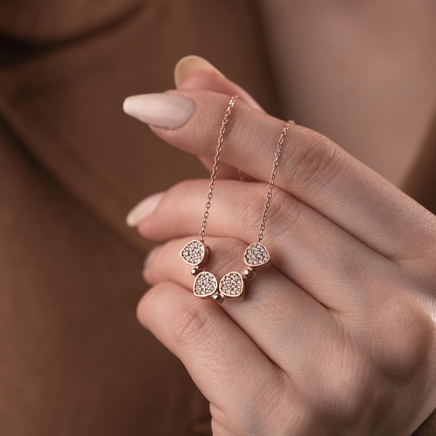 Convertible Heart Clover Necklace • 925 Sterling Silver & Gold Plated • Magnetic Transforming Pendant • Adjustable Chain Jewelry