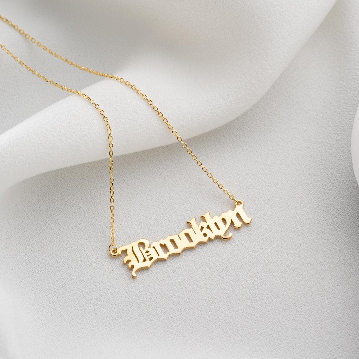 Custom Name Necklace • 925 Sterling Silver • 14K Gold Plated • Personalized Word Pendant • Minimalist Jewelry • Gift for Women & Men