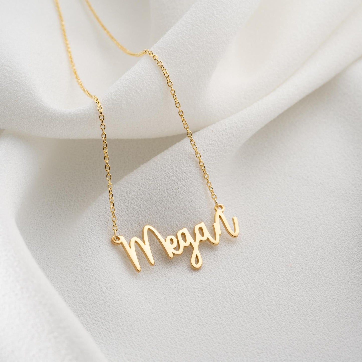 Custom Name Necklace • 925 Sterling Silver • 14K Gold Plated • Personalized Word Pendant • Minimalist Jewelry • Gift for Women & Men