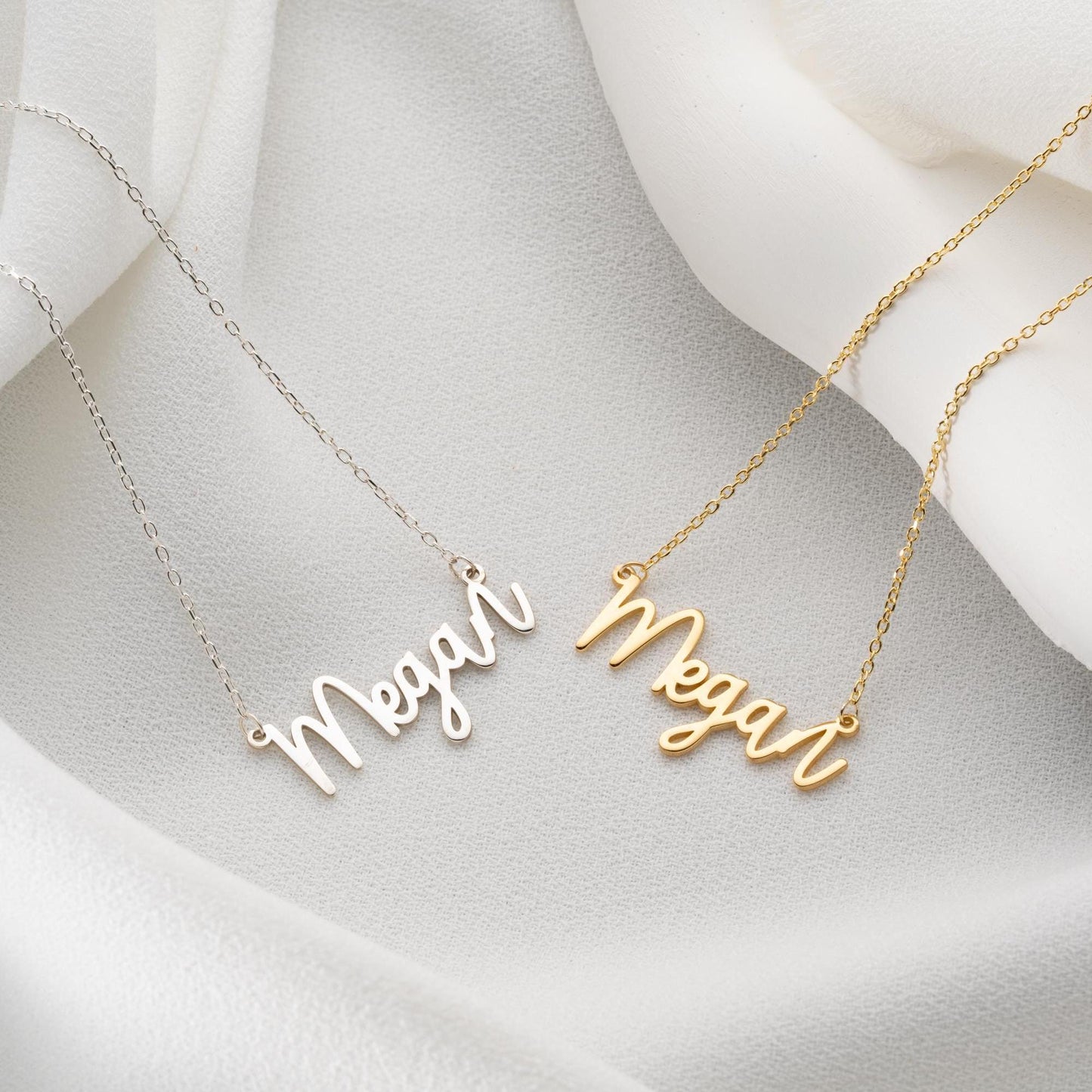 Custom Name Necklace • 925 Sterling Silver • 14K Gold Plated • Personalized Word Pendant • Minimalist Jewelry • Gift for Women & Men