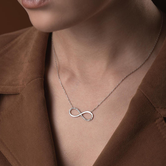 Infinity Necklace • 925 Sterling Silver & Gold Plated • Dainty Zircon Pendant • Minimalist Jewelry for Women • Elegant Gift for Her