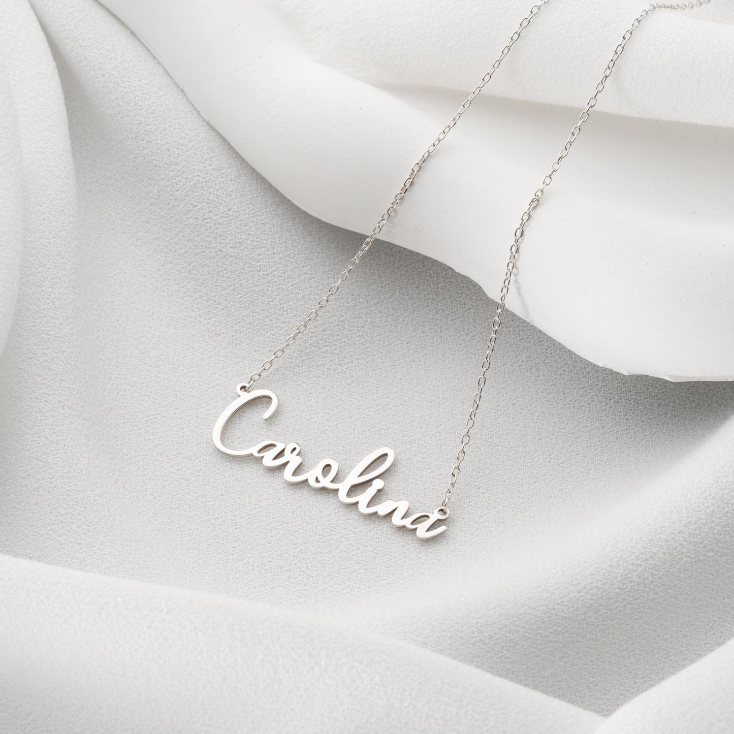 Custom Name Necklace • 925 Sterling Silver • 14K Gold Plated • Personalized Word Pendant • Minimalist Jewelry • Gift for Women & Men