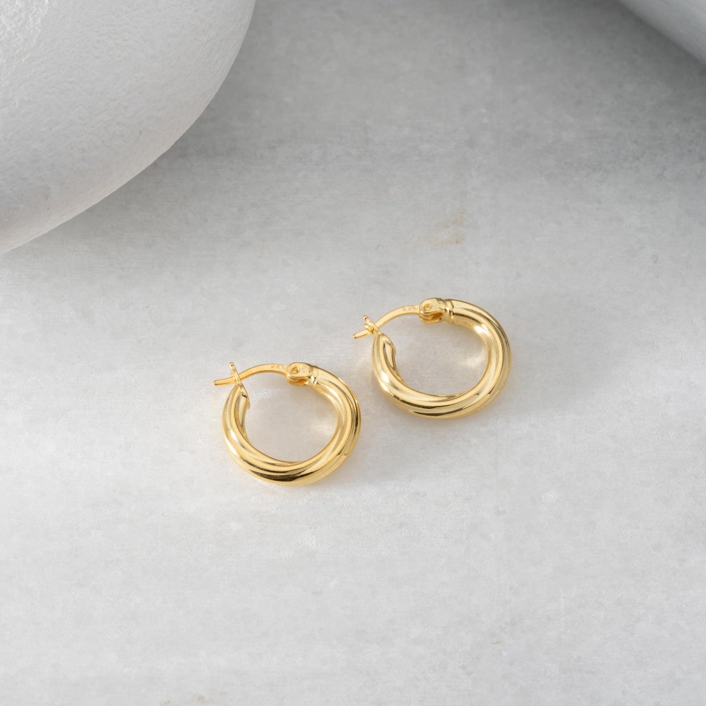 Double-layer hoop earrings crafted in 925 sterling silver and 14K gold-plated options, perfect for Christmas gifts or everyday elegance.