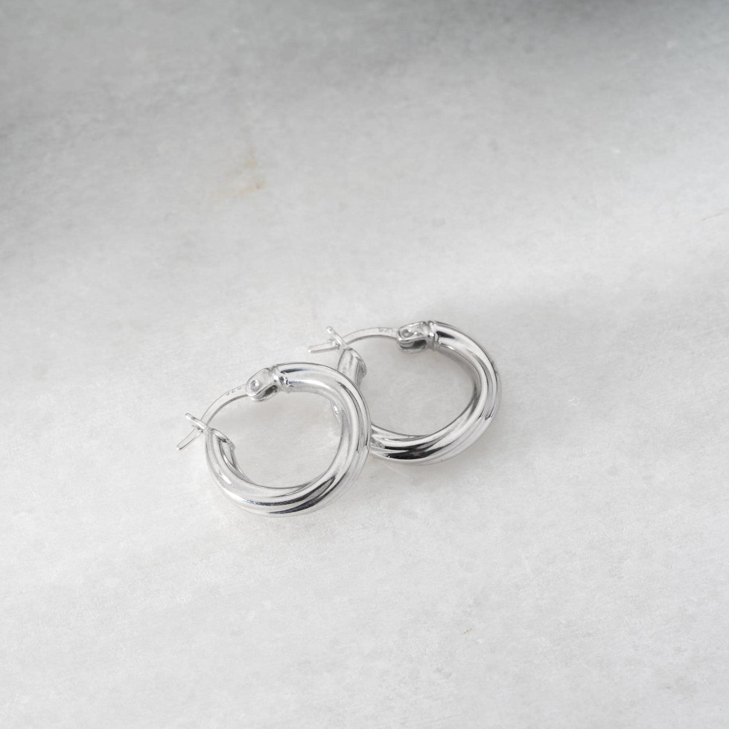 Double-layer hoop earrings crafted in 925 sterling silver and 14K gold-plated options, perfect for Christmas gifts or everyday elegance.