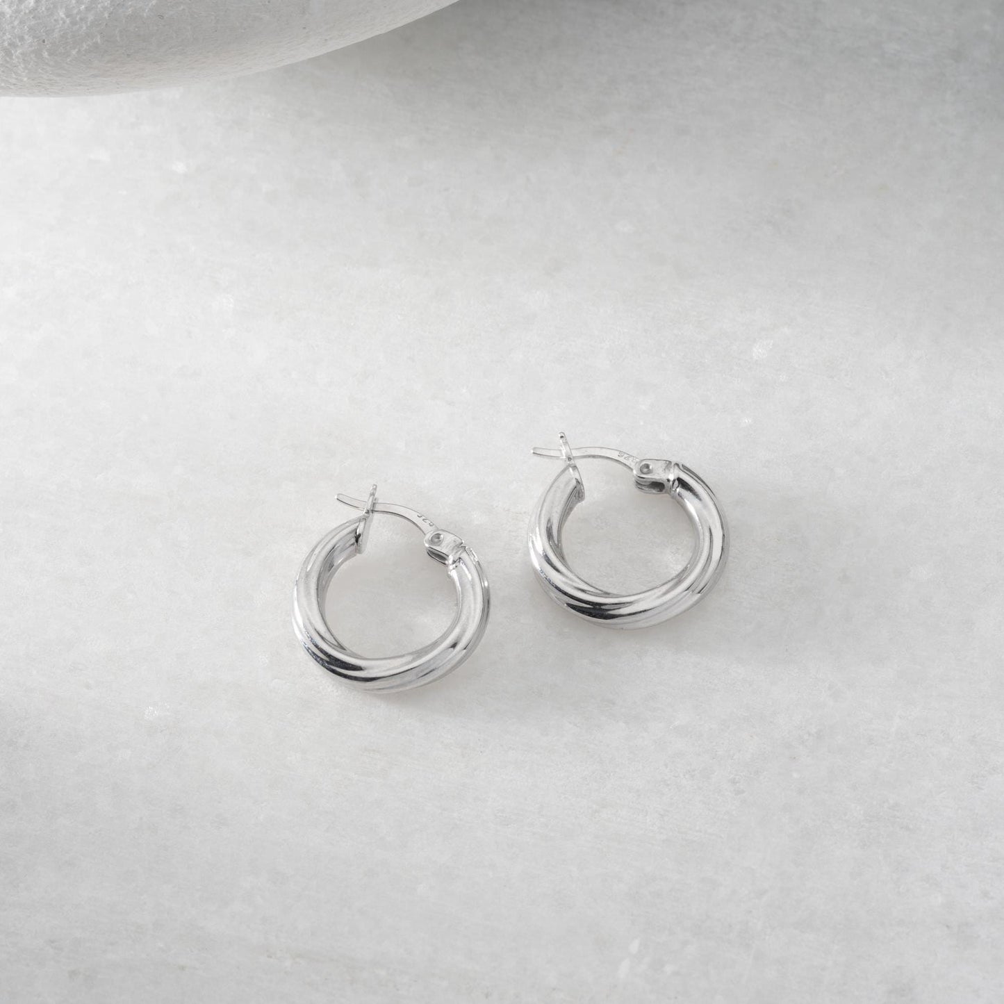 Double-layer hoop earrings crafted in 925 sterling silver and 14K gold-plated options, perfect for Christmas gifts or everyday elegance.