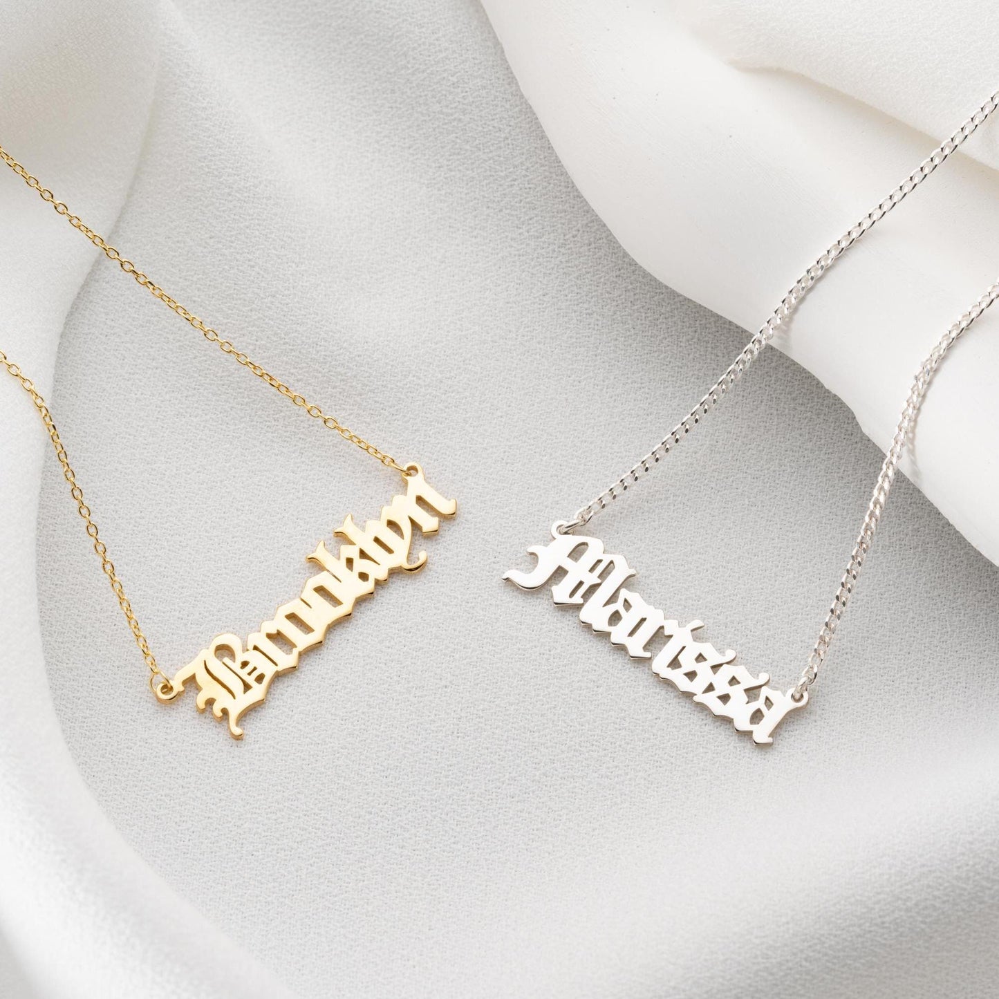 Custom Name Necklace • 925 Sterling Silver • 14K Gold Plated • Personalized Word Pendant • Minimalist Jewelry • Gift for Women & Men