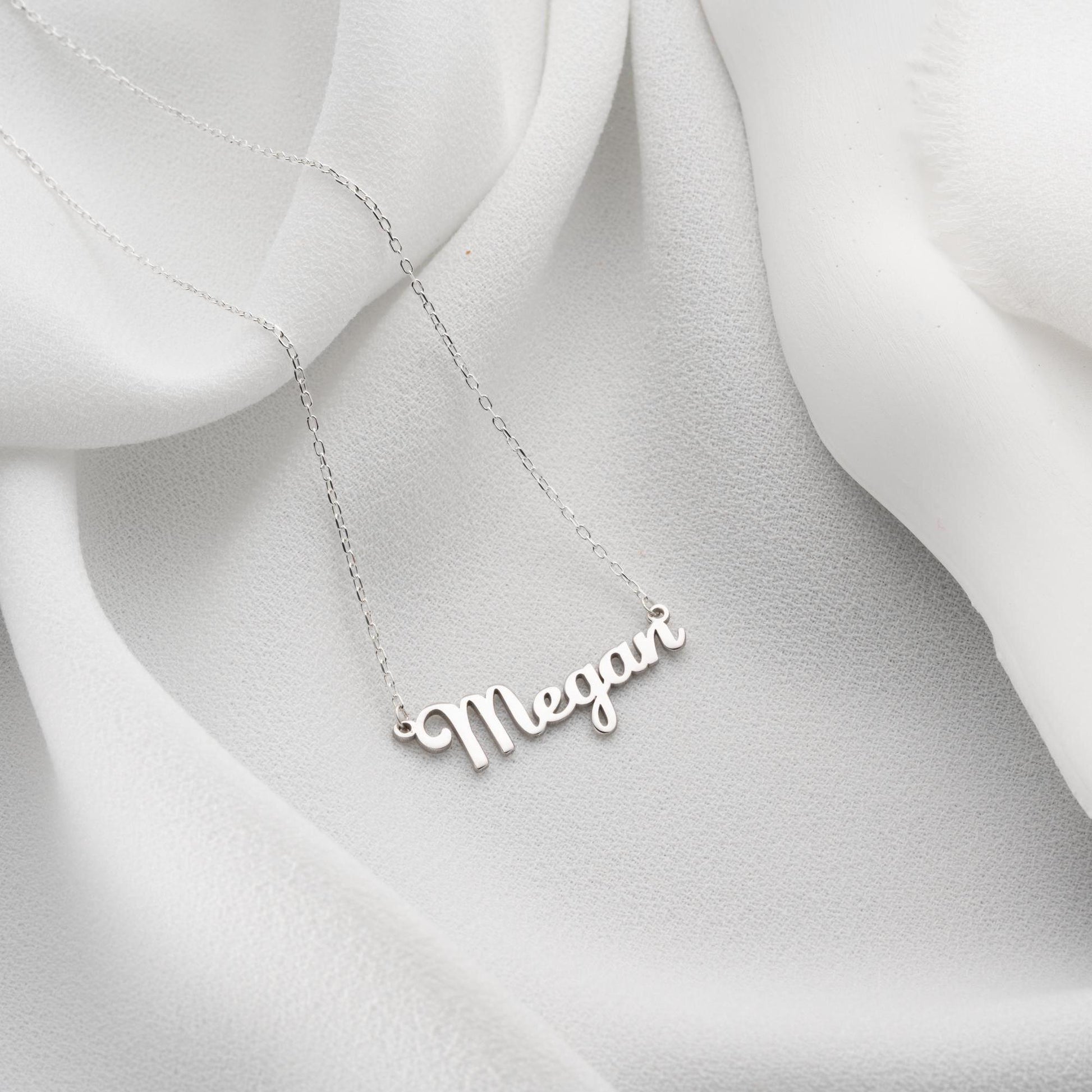 Custom Name Necklace • 925 Sterling Silver • 14K Gold Plated • Personalized Word Pendant • Minimalist Jewelry • Gift for Women & Men