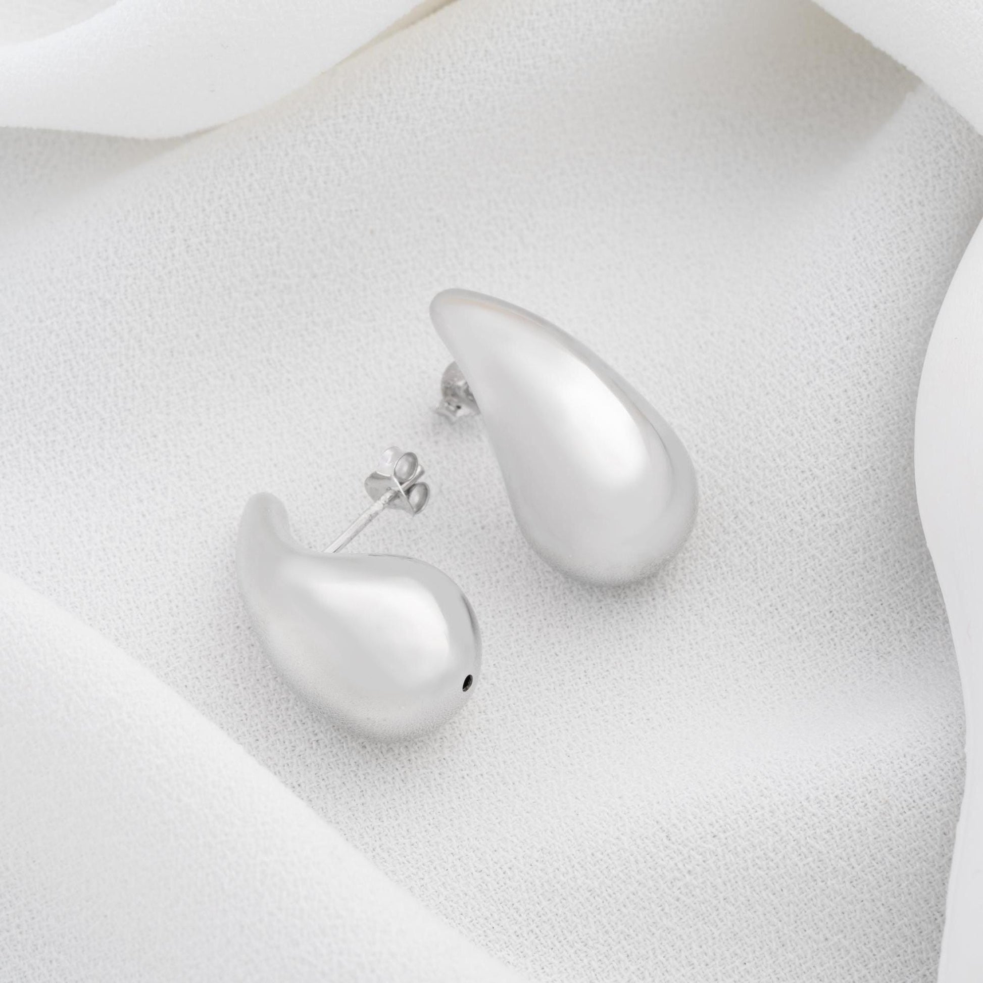 Teardrop Dangle Earrings • Minimalist Drop Earrings • 925 Sterling Silver • Waterdrop Shape Studs • Minimalist Earrings • Gift for Her