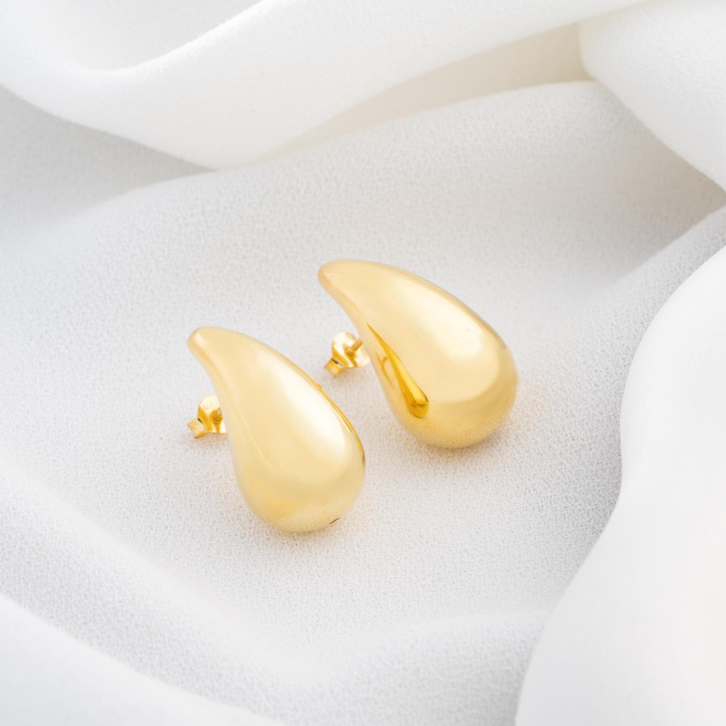 Teardrop Dangle Earrings • Minimalist Drop Earrings • 925 Sterling Silver • Waterdrop Shape Studs • Minimalist Earrings • Gift for Her