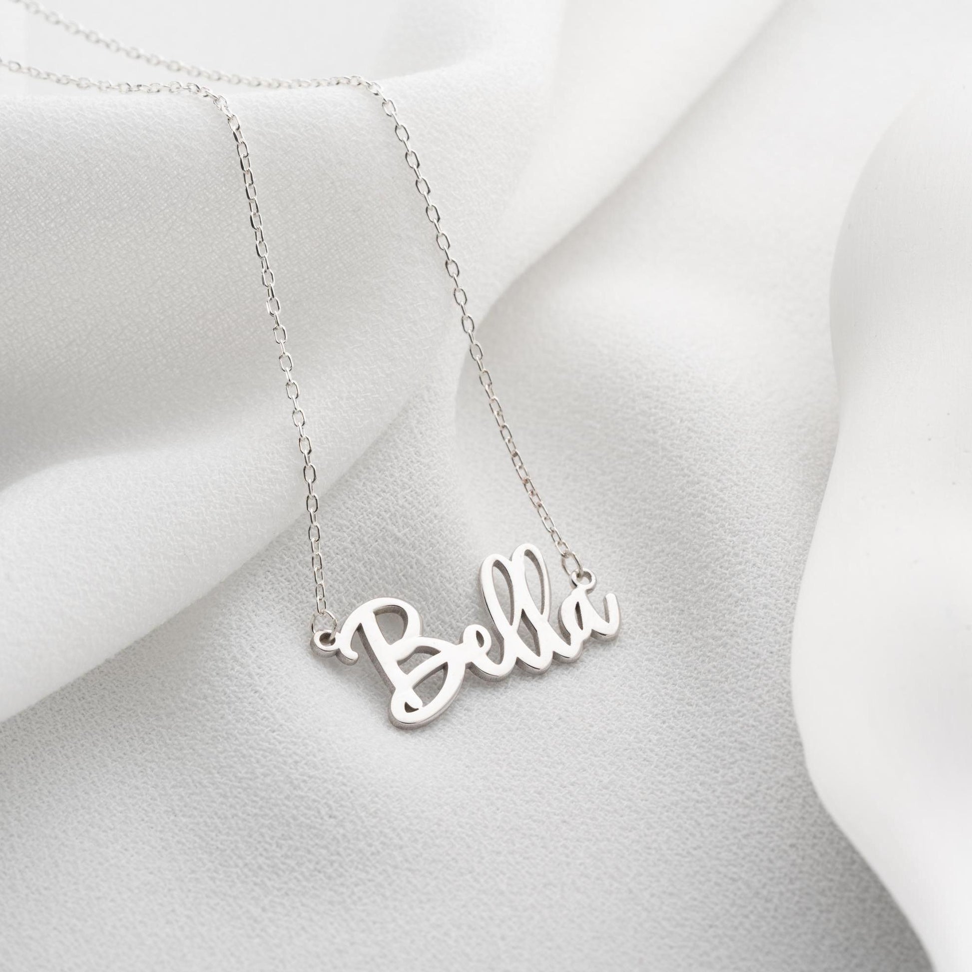 Custom Name Necklace • 925 Sterling Silver • 14K Gold Plated • Personalized Word Pendant • Minimalist Jewelry • Gift for Women & Men
