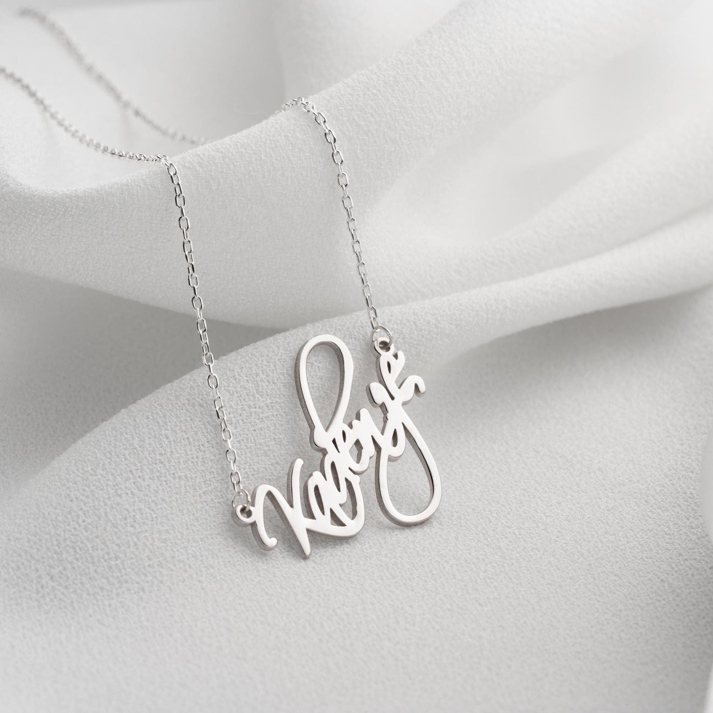 Custom Name Necklace • 925 Sterling Silver • 14K Gold Plated • Personalized Word Pendant • Minimalist Jewelry • Gift for Women & Men