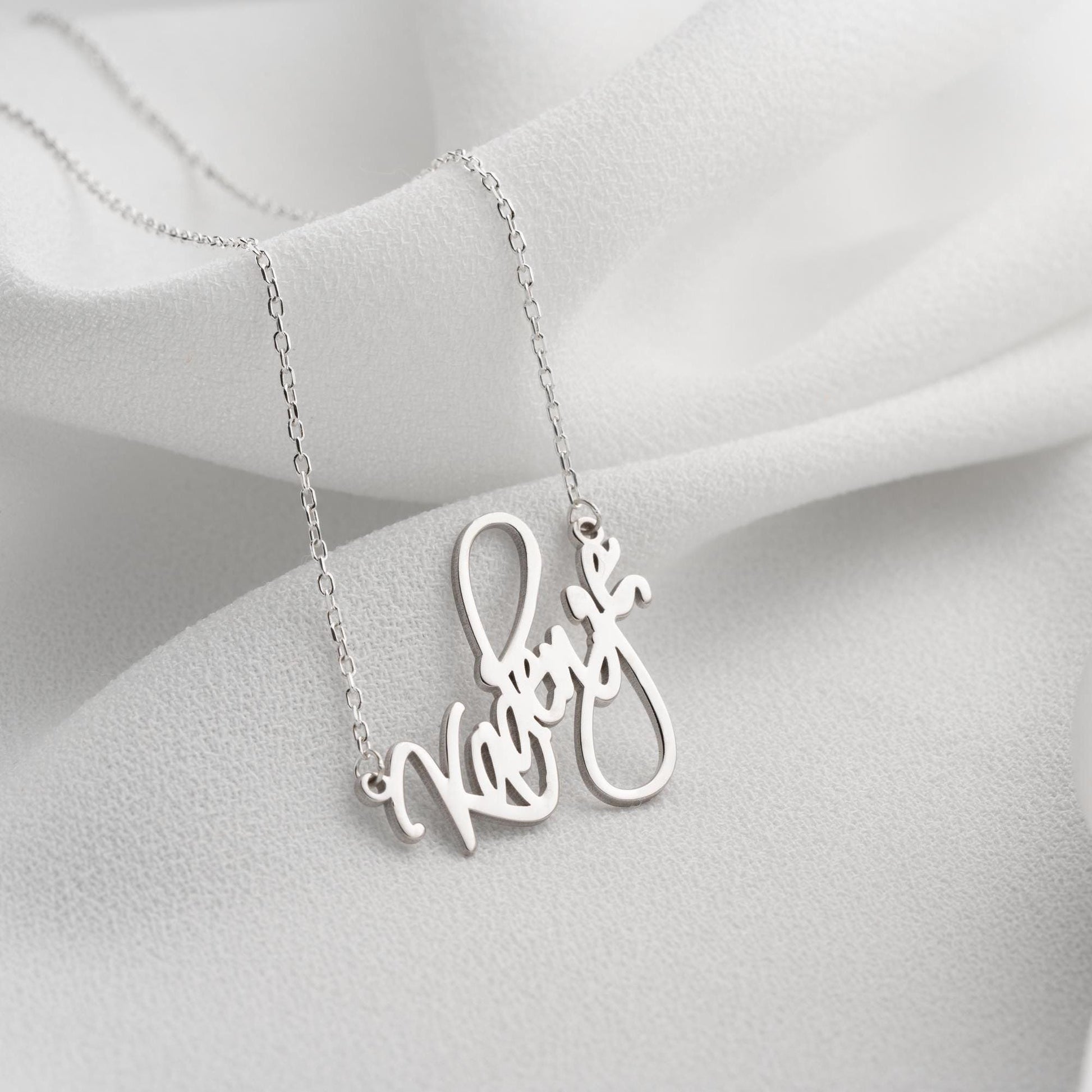 Custom Name Necklace • 925 Sterling Silver • 14K Gold Plated • Personalized Word Pendant • Minimalist Jewelry • Gift for Women & Men