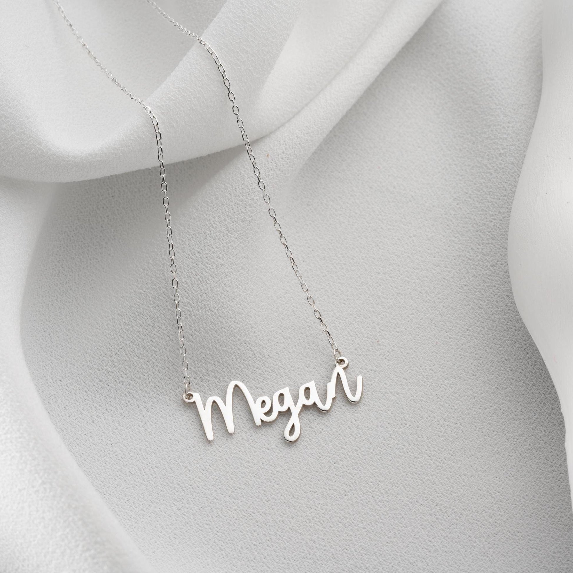 Custom Name Necklace • 925 Sterling Silver • 14K Gold Plated • Personalized Word Pendant • Minimalist Jewelry • Gift for Women & Men