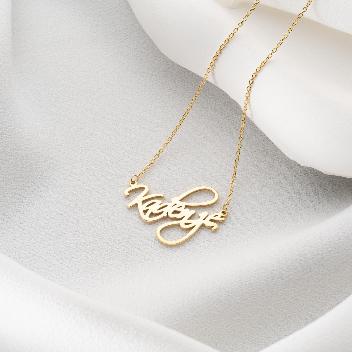 Custom Name Necklace • 925 Sterling Silver • 14K Gold Plated • Personalized Word Pendant • Minimalist Jewelry • Gift for Women & Men