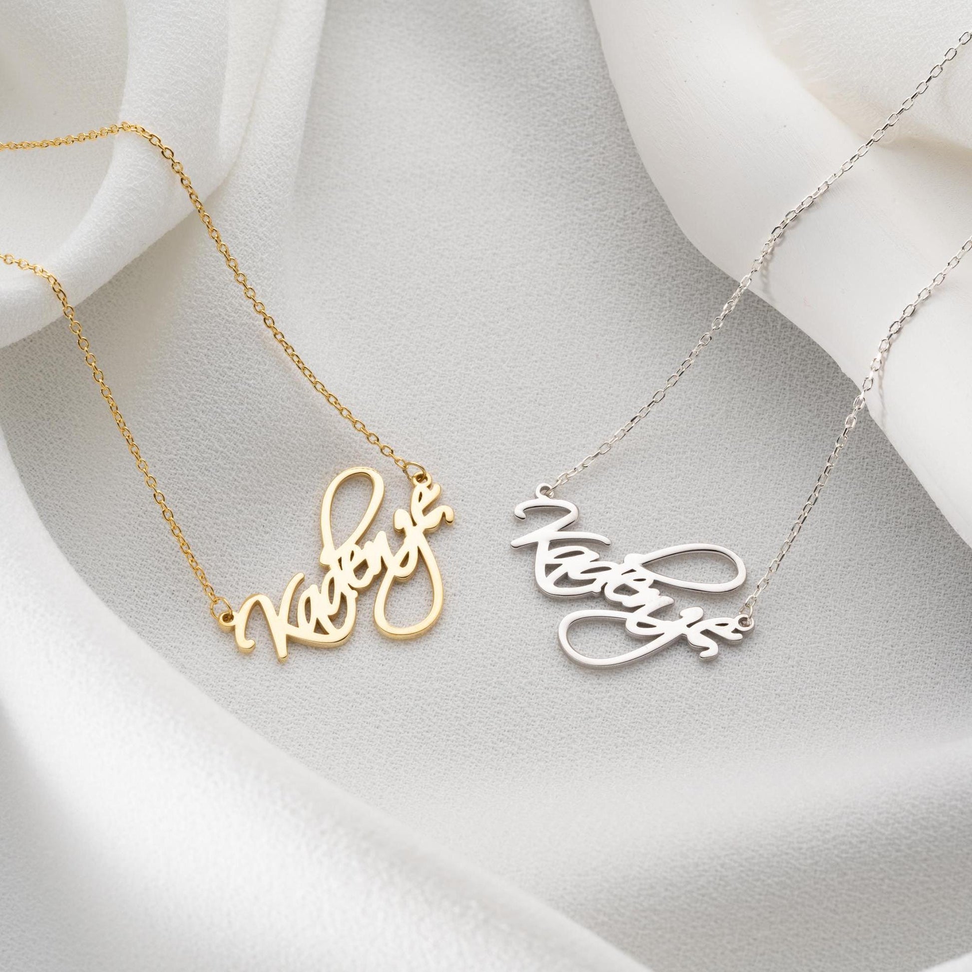 Custom Name Necklace • 925 Sterling Silver • 14K Gold Plated • Personalized Word Pendant • Minimalist Jewelry • Gift for Women & Men