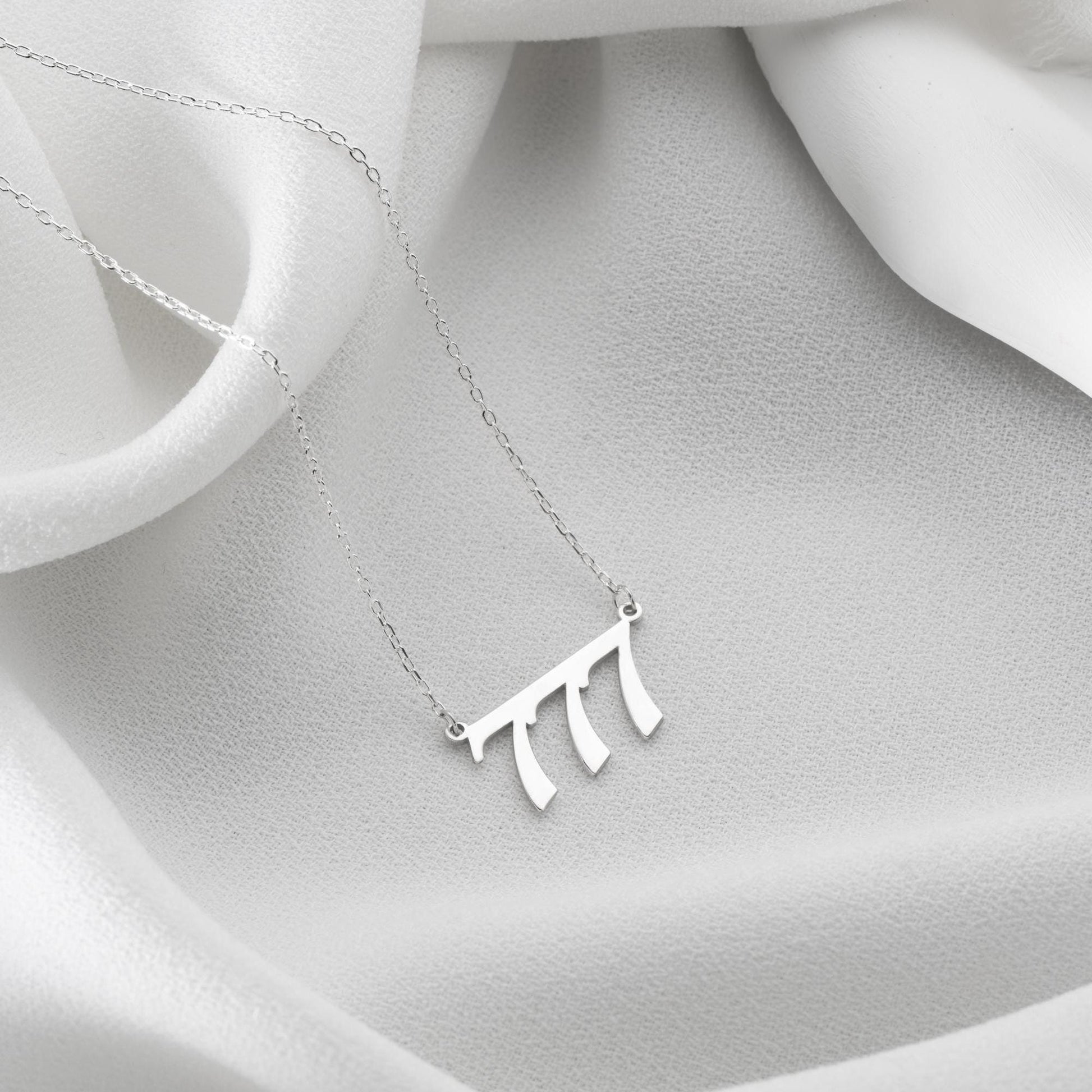 Angel number necklaces featuring numbers 111 to 999, crafted in 925 Sterling Silver with 14K Gold Plated options, ideal for spiritual and lucky gifting.