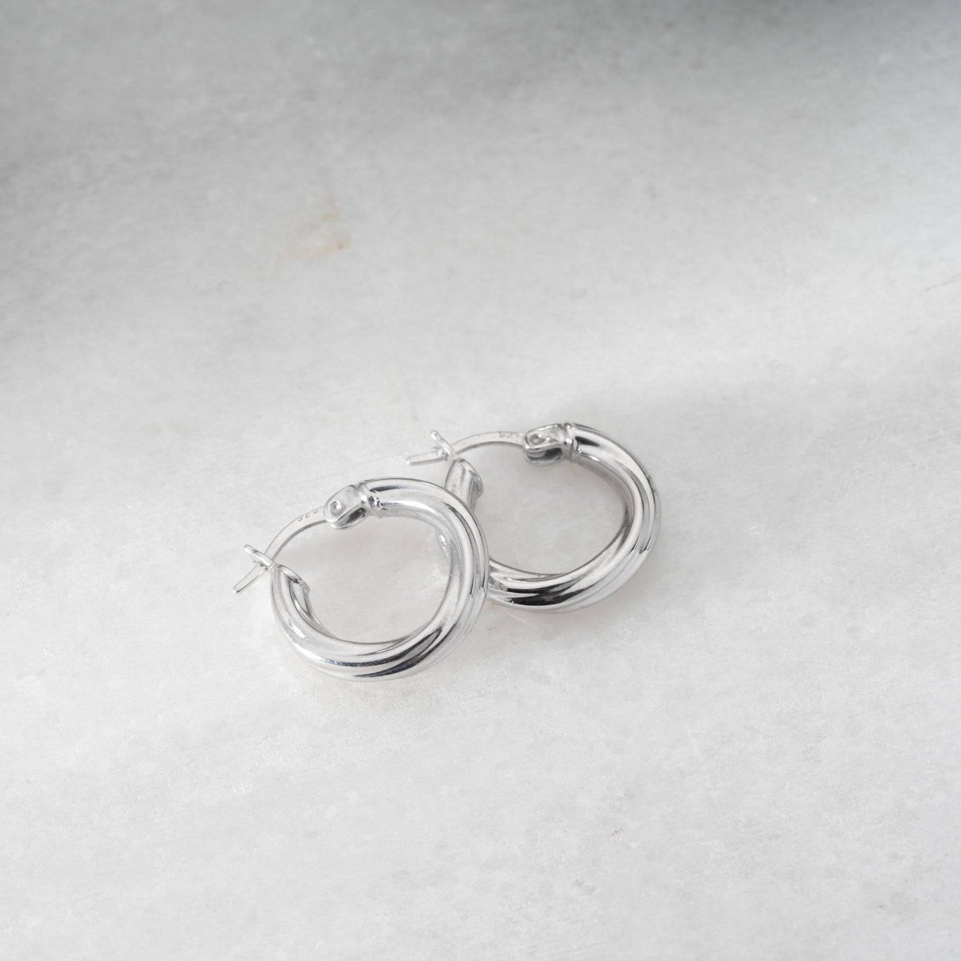 Double-layer hoop earrings crafted in 925 sterling silver and 14K gold-plated options, perfect for Christmas gifts or everyday elegance.